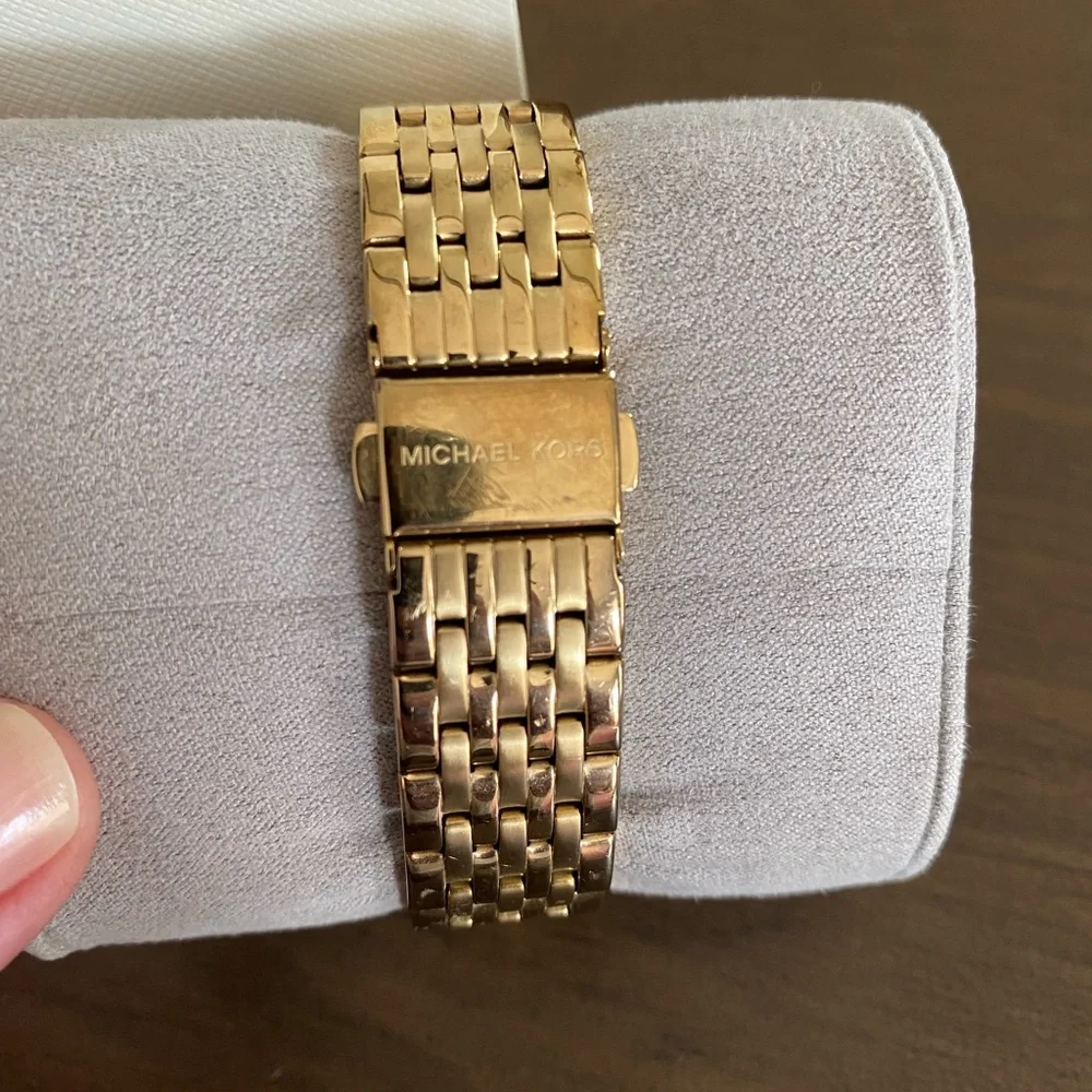 Michael Kors Gold Square Face Bracelet Watch - Picture 6 of 11
